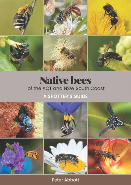 Book cover - Native bees of the ACT and NSW South Coast - Peter Abbott.